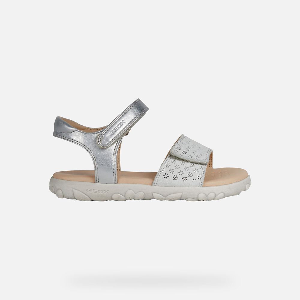 Sandalias Geox Menina Prateadas - Haiti - NMTDK4032